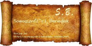Somogyvári Benedek névjegykártya